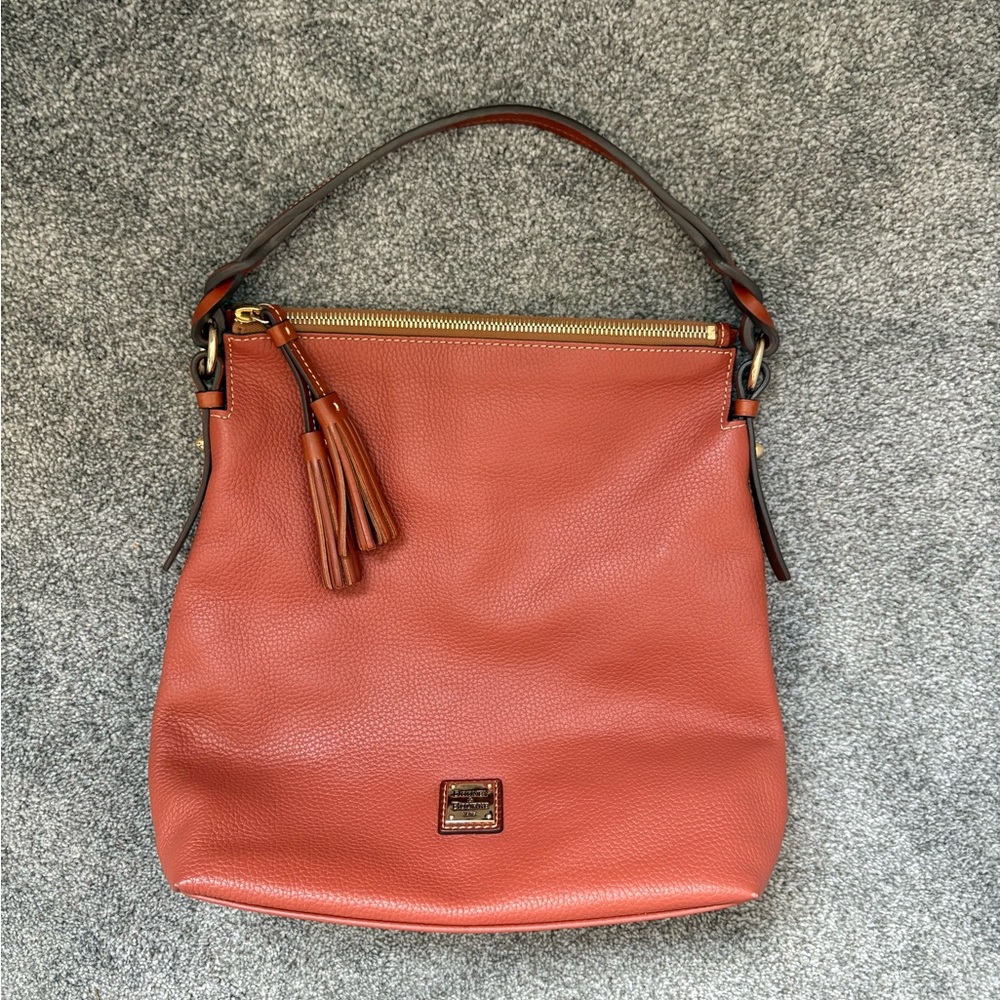 Dooney & Bourke terracotta Leather Shoulder Bag